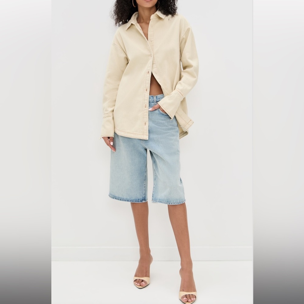 Agolde Light Blue Jean Shorts
